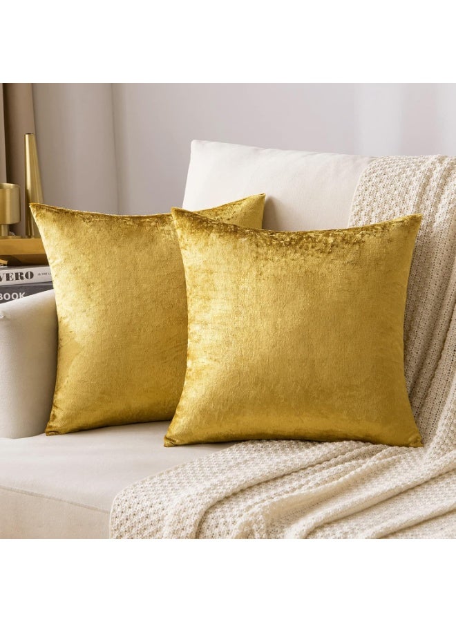 اسرلي وايت أغطية وسائد زينة مخملية ذهبية - Image 2